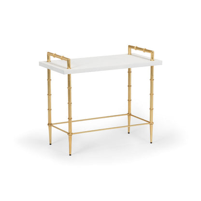 Harris White Wooden Top Drinks Table-Side Tables-Chelsea House-LOOMLAN