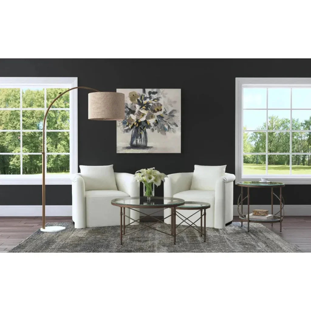 Bassett Mirror Harrison Metal & Gold Round End Table