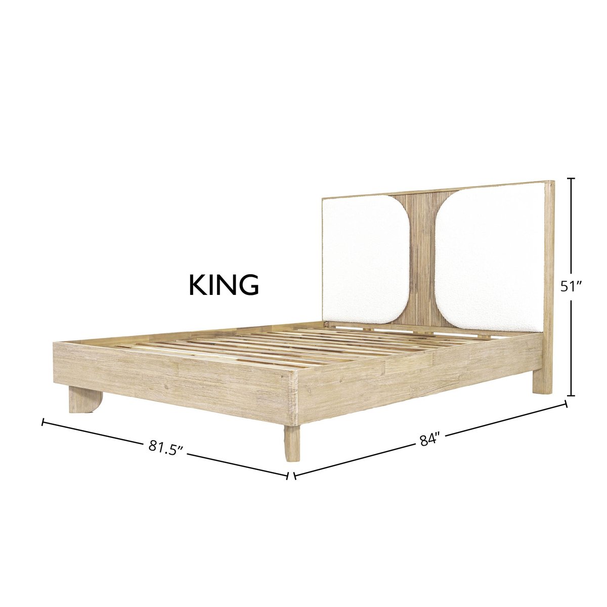 LH Home Haru Solid Wood Frame Bed