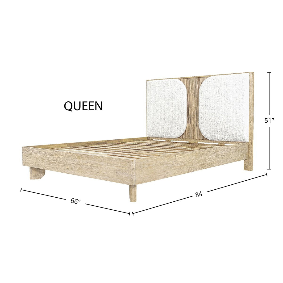 LH Home Haru Solid Wood Frame Bed