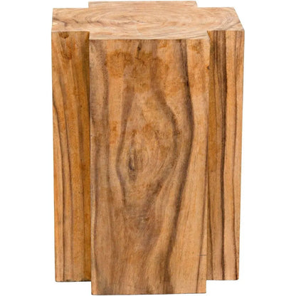 Haru Teak Wood Geometric Side Table