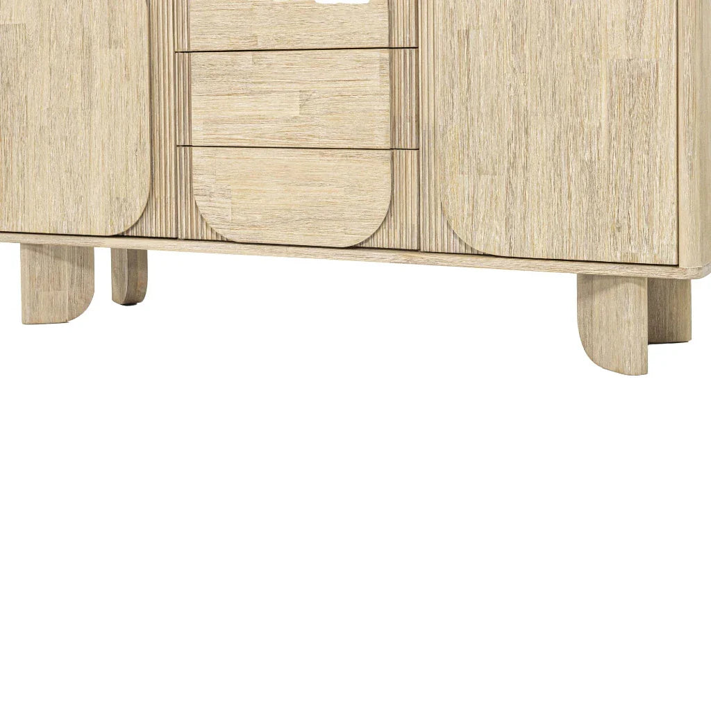 Haru Wooden 5 Center Drawer Sideboard