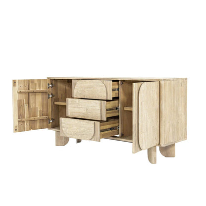 Haru Wooden 5 Center Drawer Sideboard