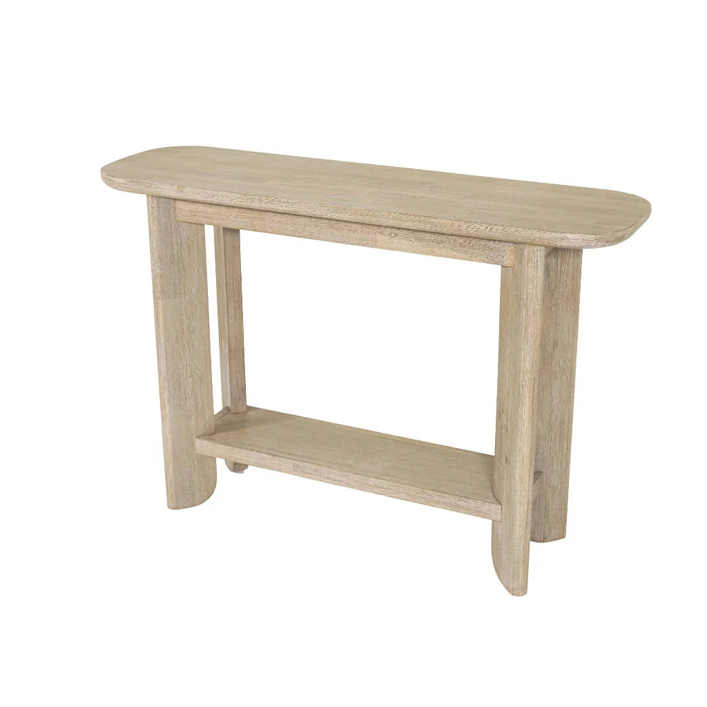 LH Home Haru Wooden Oval Console Table