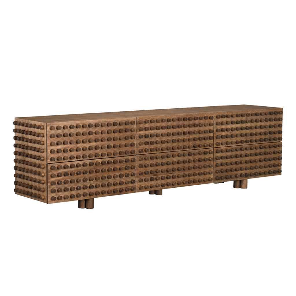 Haruko Six Drawers Wood Sideboard