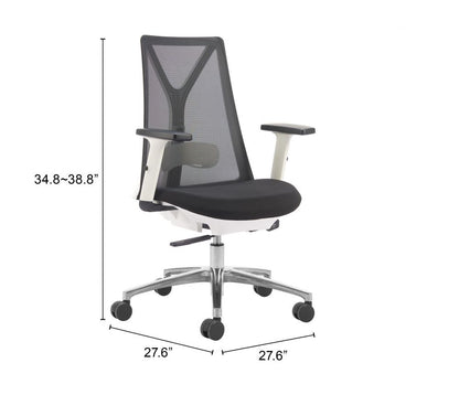 Zuo Modern Hasso Black Mesh Fabric Office Chair