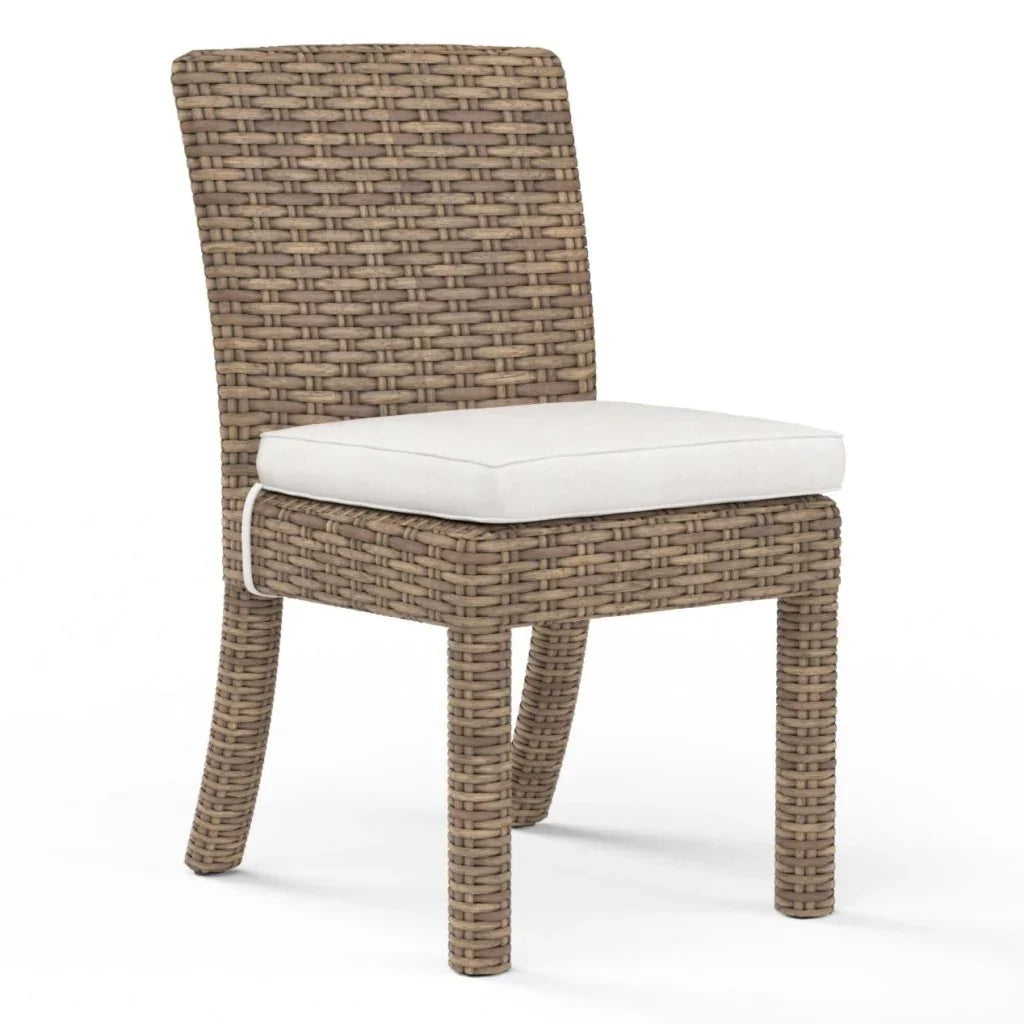 Havana Sunbrella Outdoor Dining Chair 2PC-Outdoor Dining Chairs-Sunset West-Canvas Flax-LOOMLAN