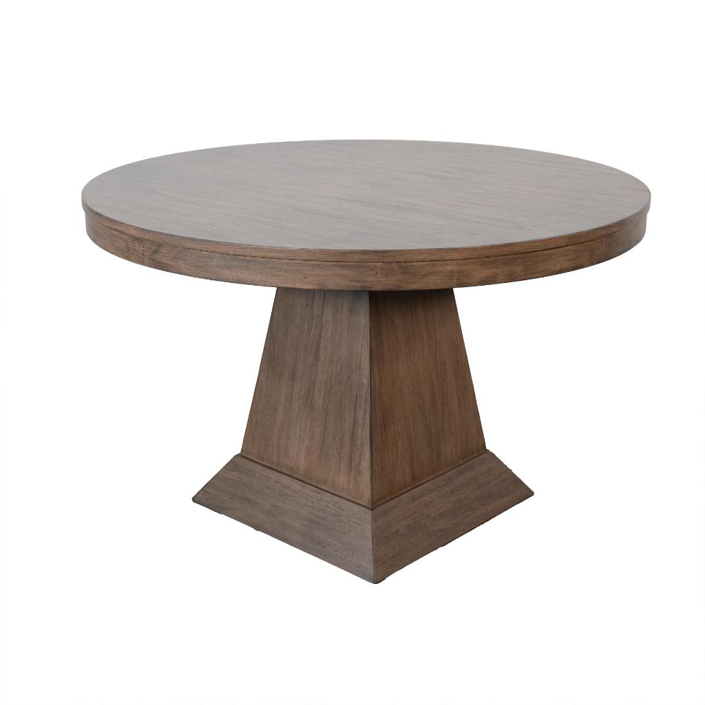 Sunny D Haven Wooden Round Pedestal Chat Table