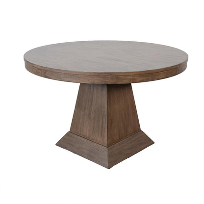Sunny D Haven Wooden Round Pedestal Chat Table