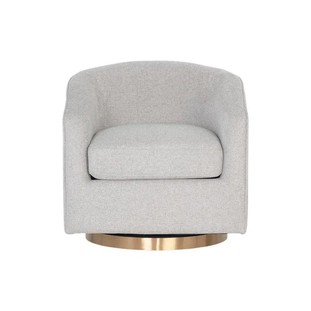 Hazel Fabric Swivel Lounge Chair - LOOMLAN - SUNPAN - Club Chairs