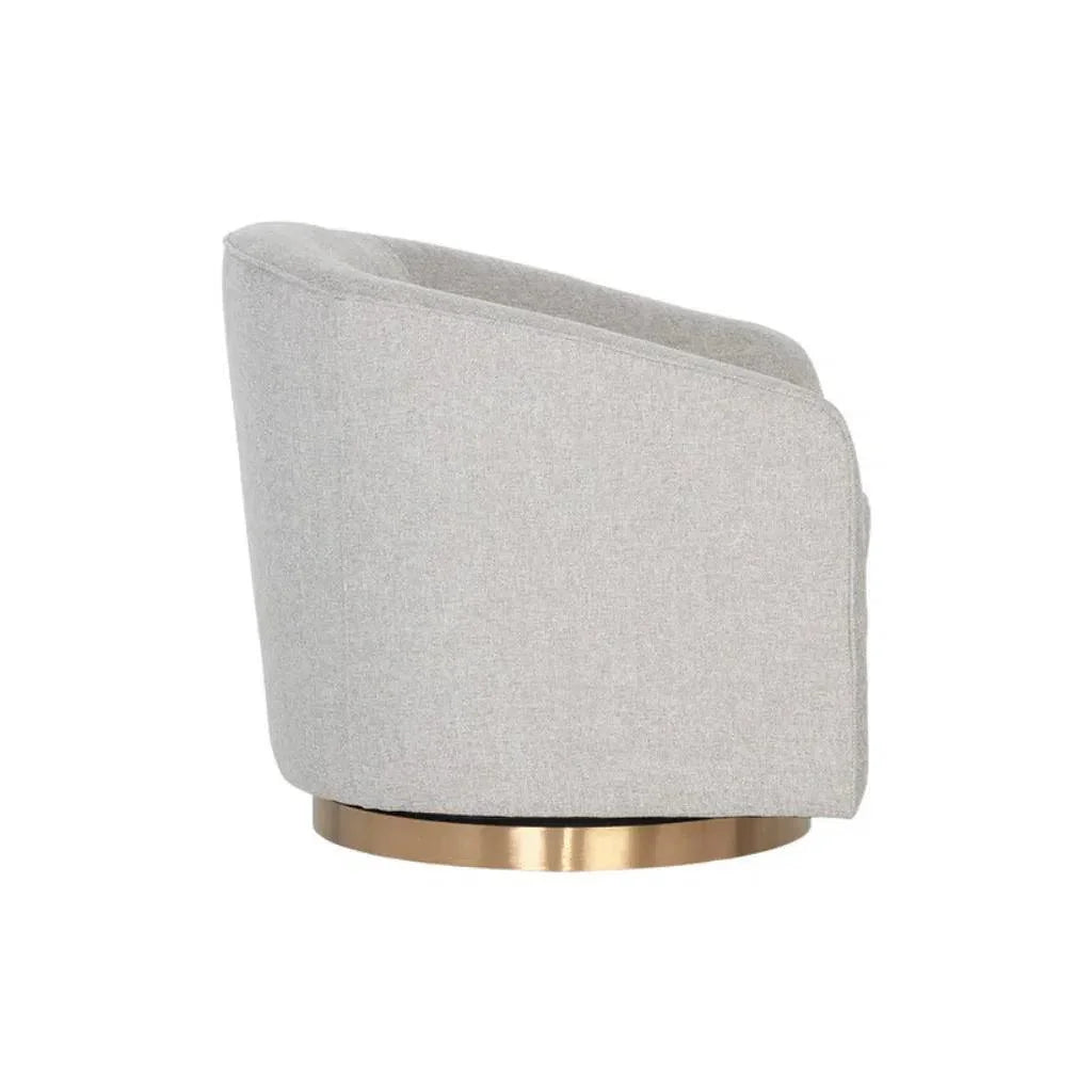 Hazel Fabric Swivel Lounge Chair - LOOMLAN - SUNPAN - Club Chairs