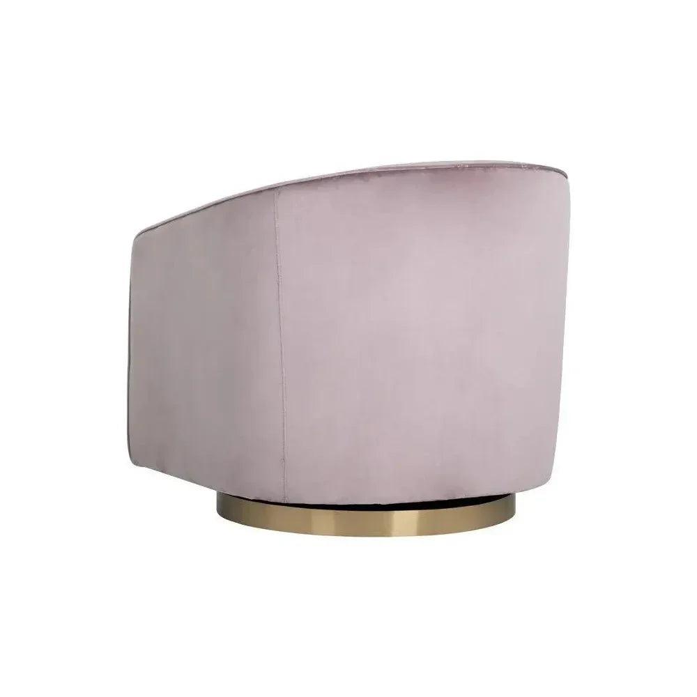 Hazel Fabric Swivel Lounge Chair - LOOMLAN - SUNPAN - Club Chairs