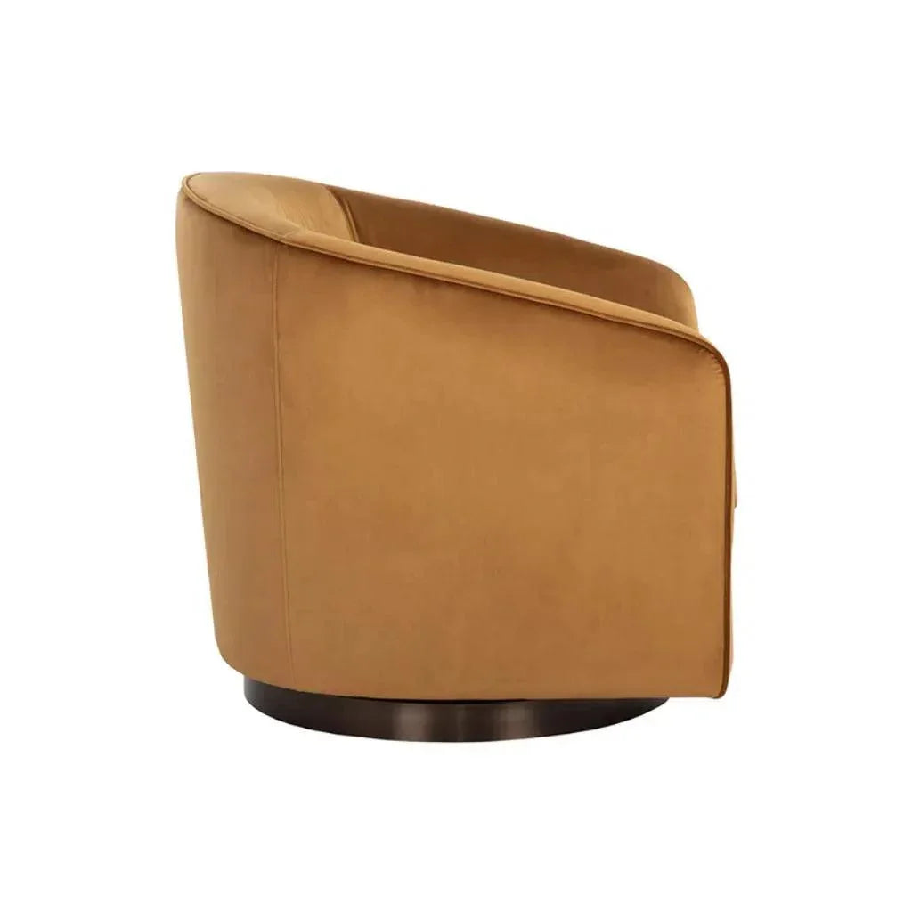 Hazel Fabric Swivel Lounge Chair - LOOMLAN - SUNPAN - Club Chairs