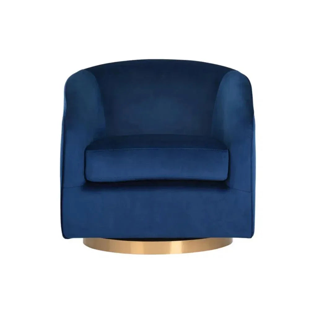 Hazel Fabric Swivel Lounge Chair - LOOMLAN - SUNPAN - Club Chairs