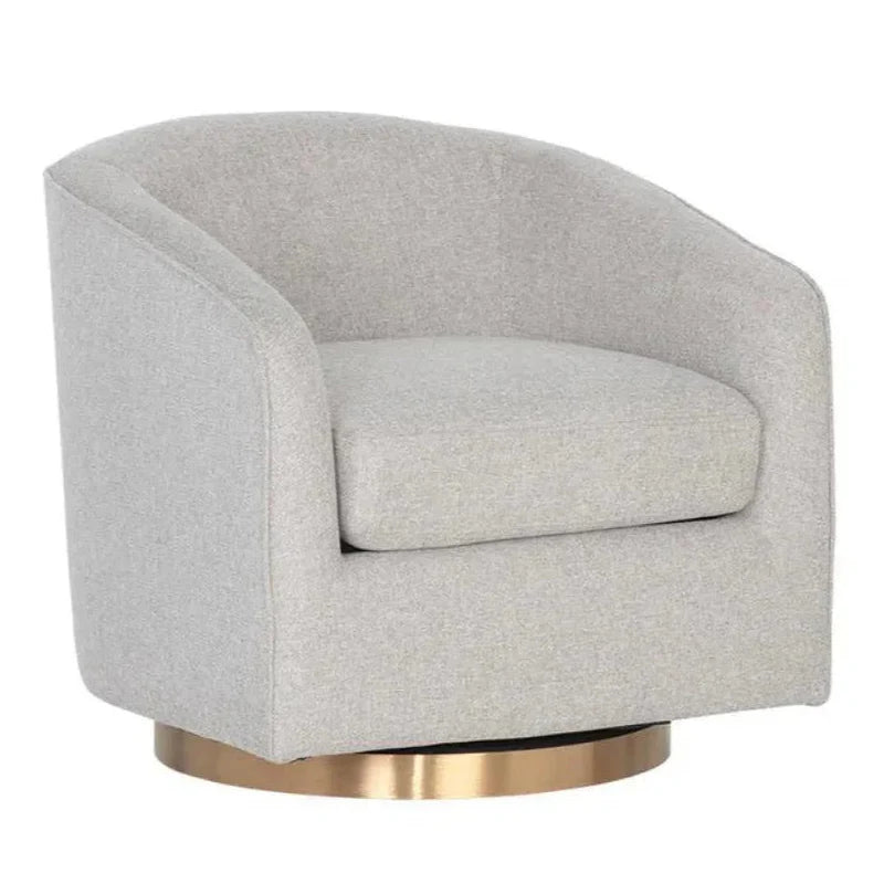 Hazel Fabric Swivel Lounge Chair - LOOMLAN - SUNPAN - Club Chairs