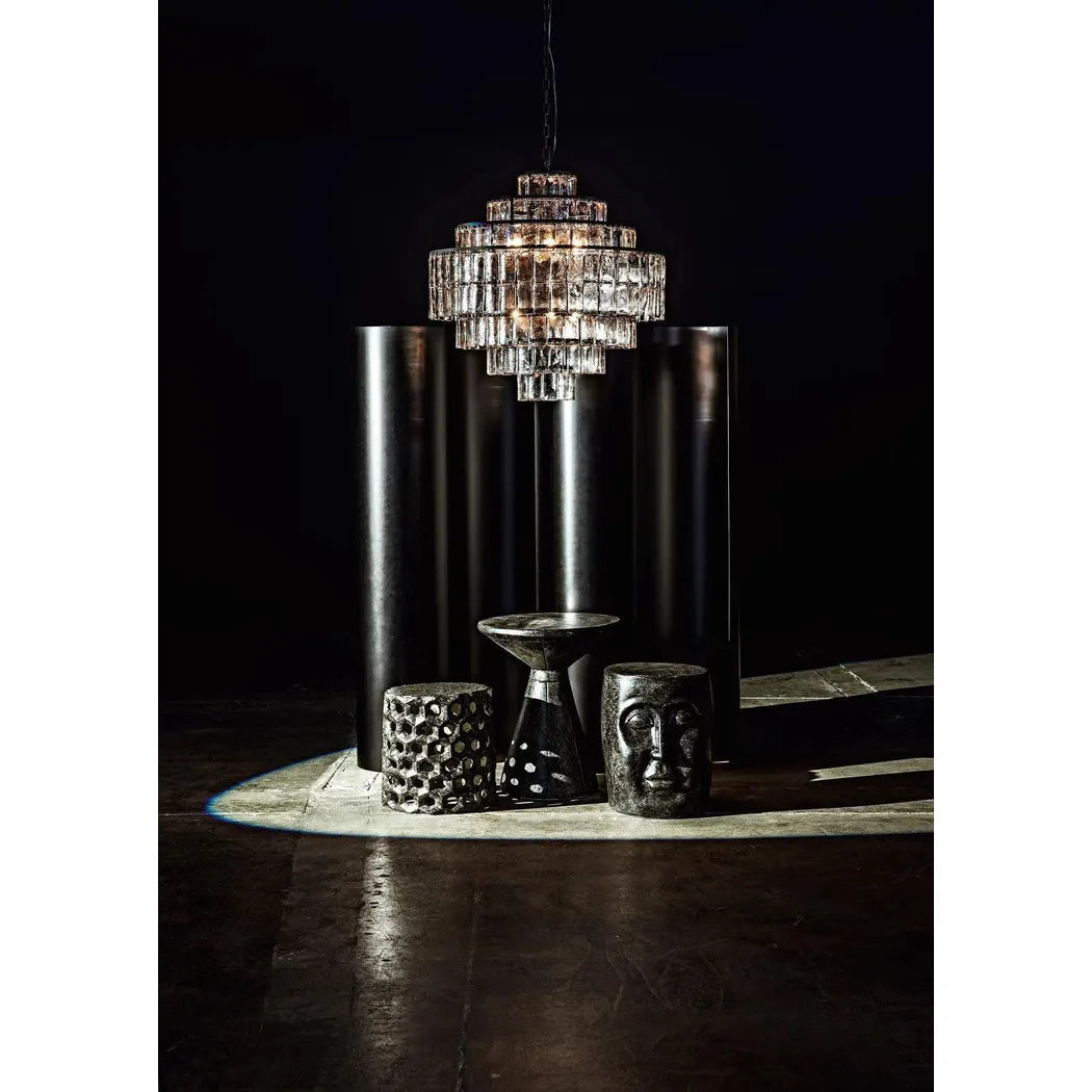 Noir Head Side Table, Black Fiber Cement