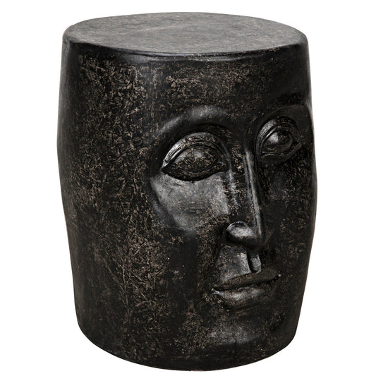 Head Side Table, Black Fiber Cement-Side Tables-Noir-Sideboards and Things