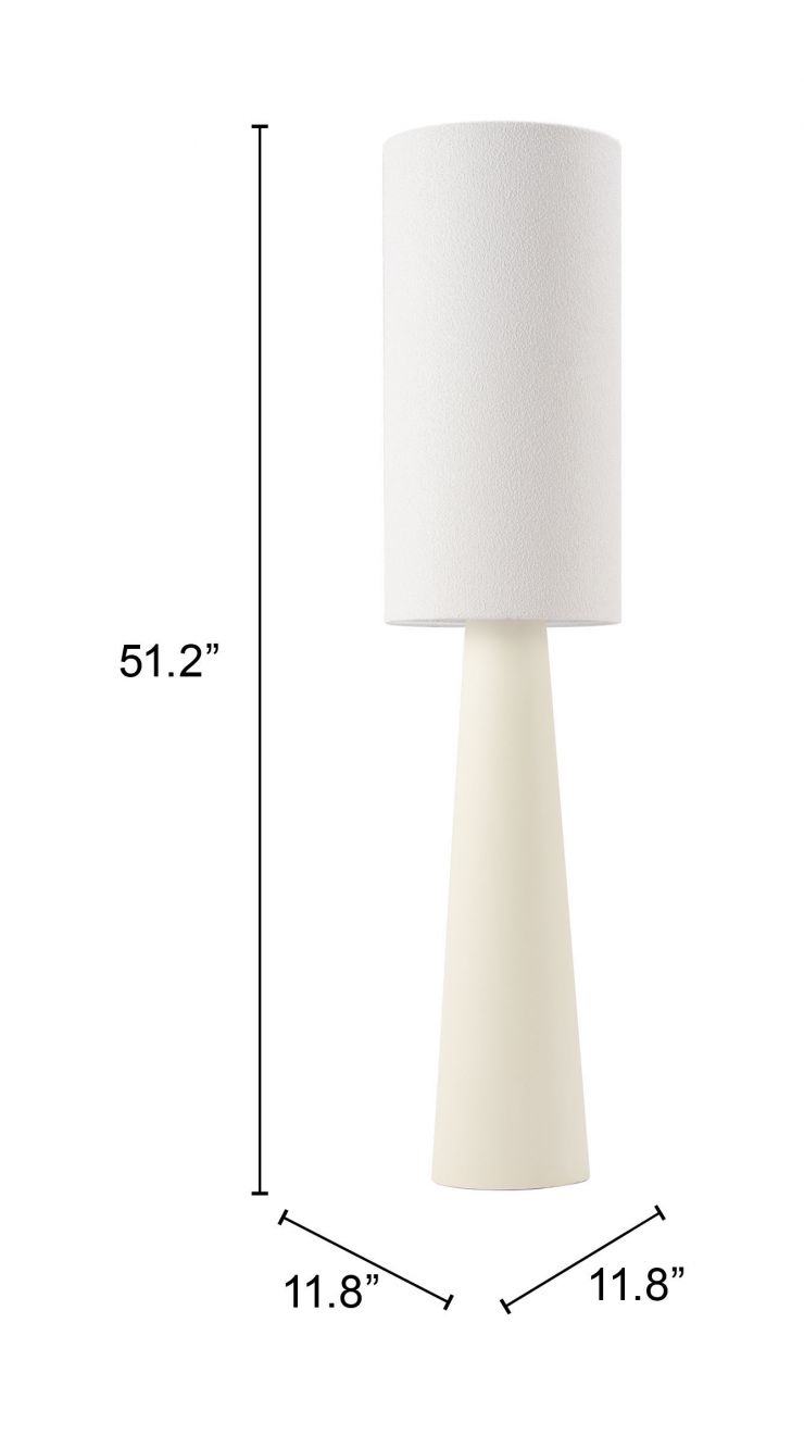 Zuo Modern Heaven Steel White Floor Lamp