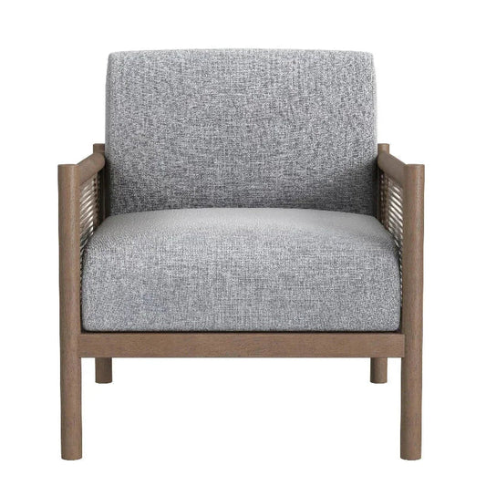 Bassett Mirror Hedges Wood Brown Accent Arm Chair