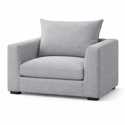 LOOMLAN Custom Upholstery Hedy Low-Profile Deep Seat Fabric Accent Chair