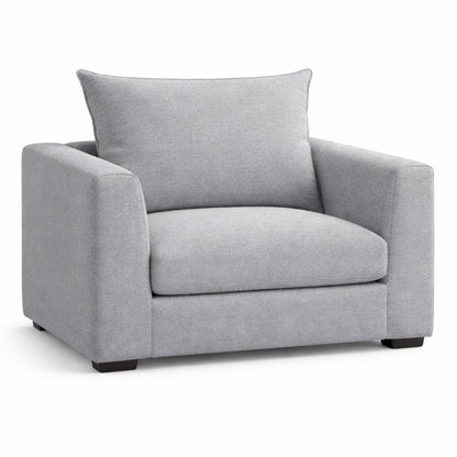 LOOMLAN Custom Upholstery Hedy Low-Profile Deep Seat Fabric Accent Chair