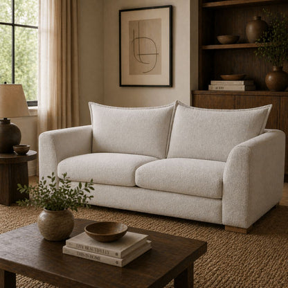 LOOMLAN Custom Upholstery Hedy Low-Profile Deep Seat Fabric Loveseat