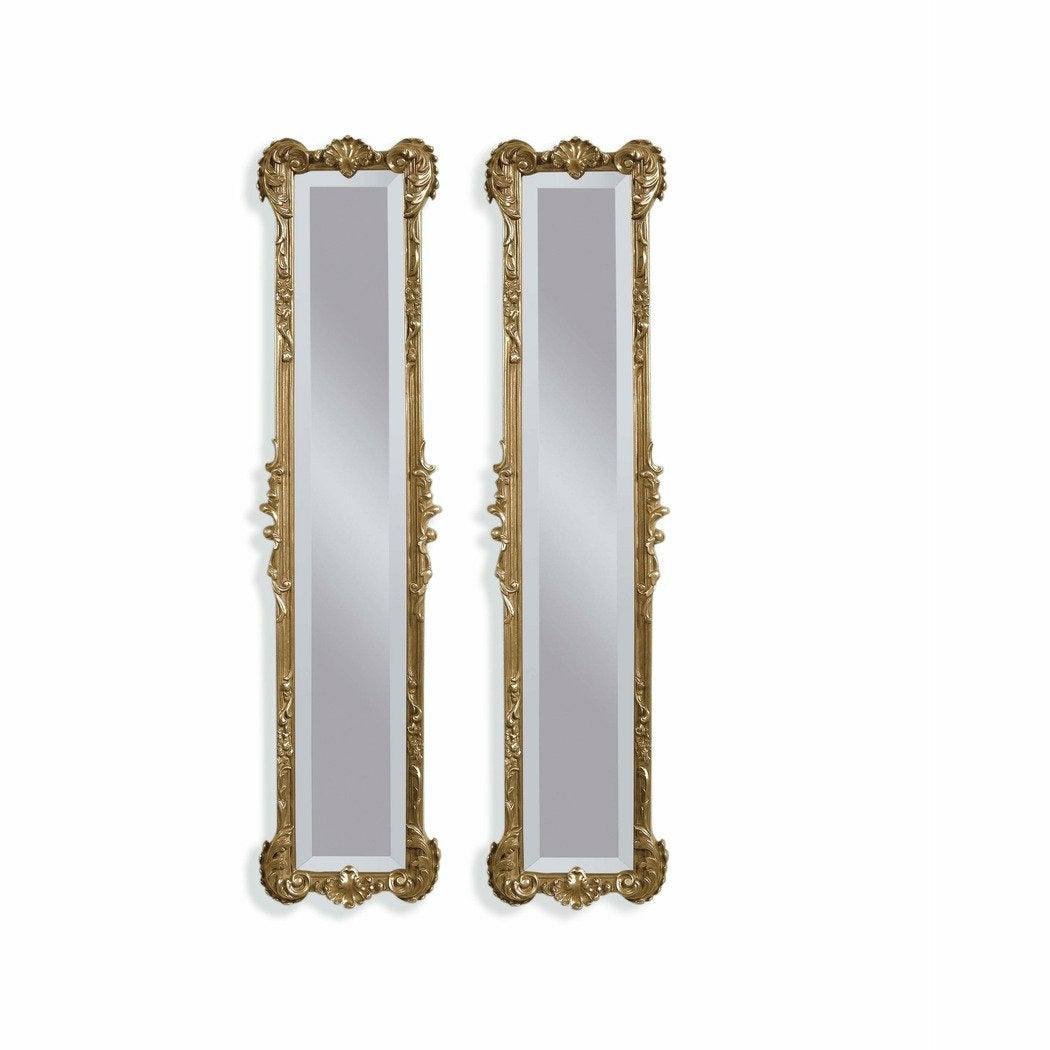 Helena 2 Panel Wall Mirrors 50" Rectangle Gold Leaf Wall Mirrors Sideboards and Thangs By Bassett Mirror