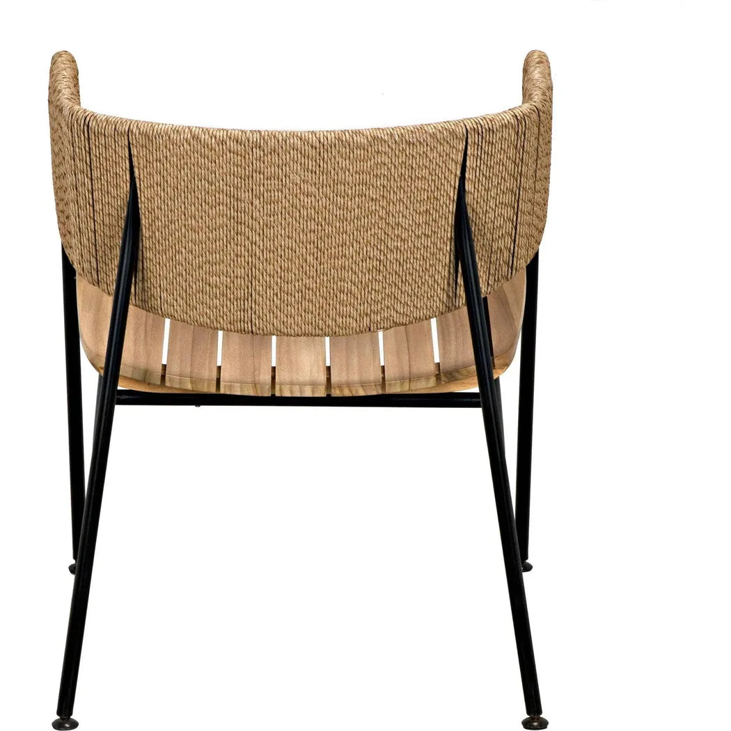 Helena Teak Wood Black Chair