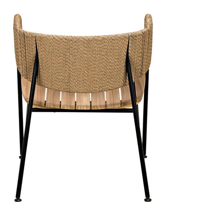 Helena Teak Wood Black Chair