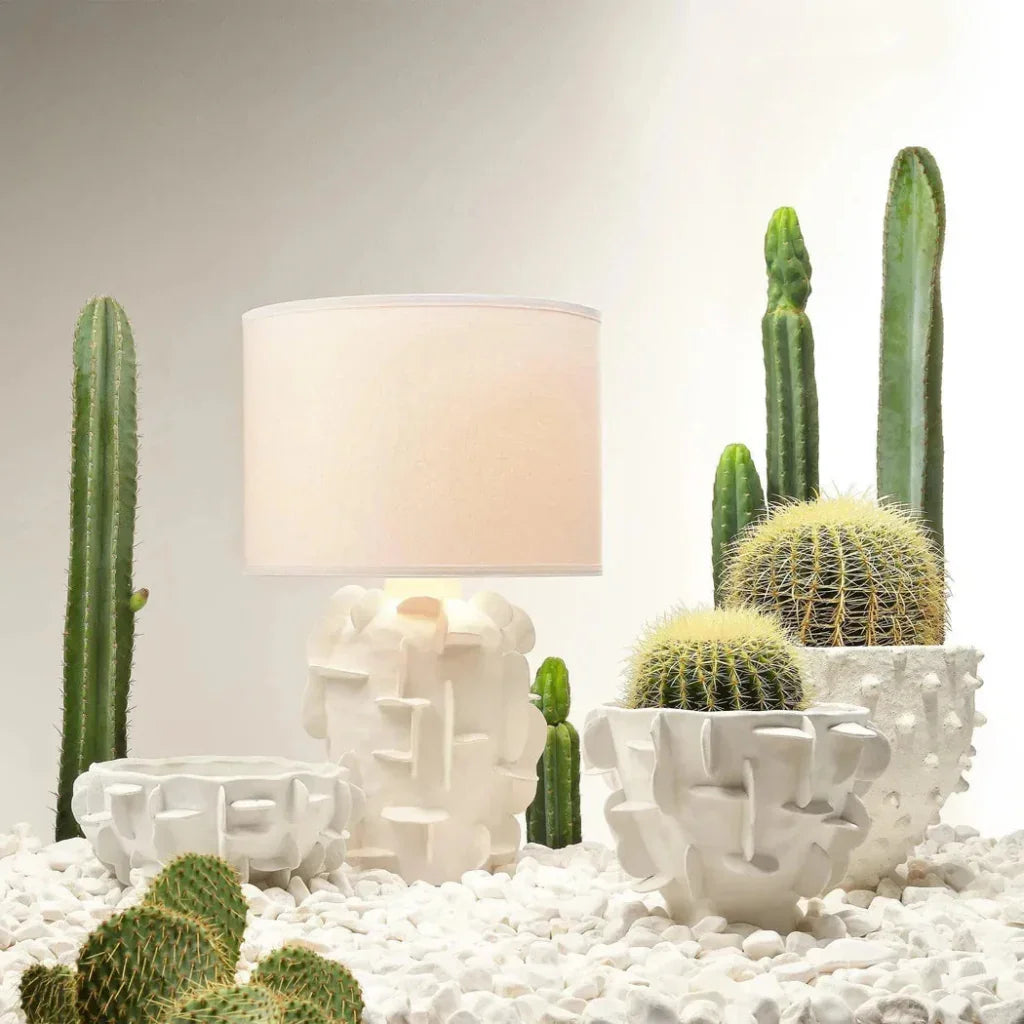 Helios Ceramic Beautiful Table Lamp - LOOMLAN - Jamie Young - Table Lamps