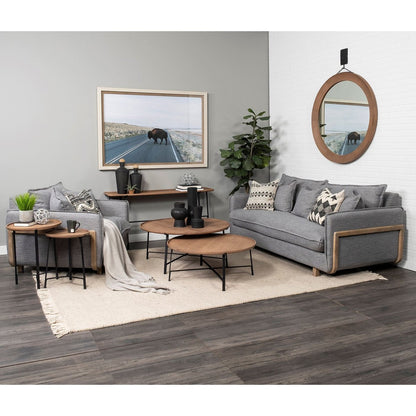 Mercana Helios Wood Top Rectangular Console Table