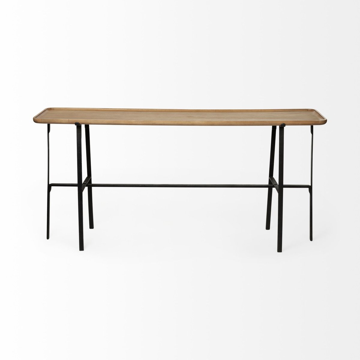 Mercana Helios Wood Top Rectangular Console Table