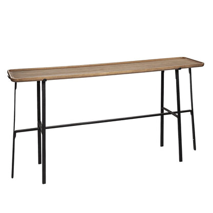 Mercana Helios Wood Top Rectangular Console Table