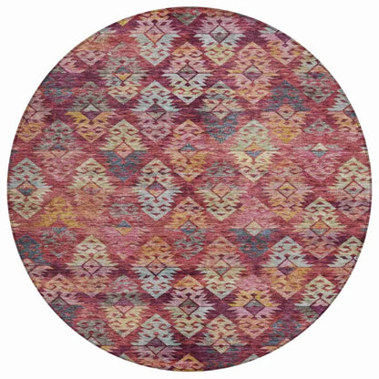 LOOMLAN Rugs Helissa Orange Washable Indoor-Outdoor Rug