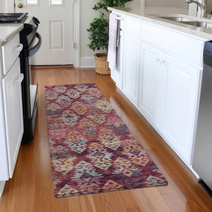 LOOMLAN Rugs Helissa Orange Washable Indoor-Outdoor Rug