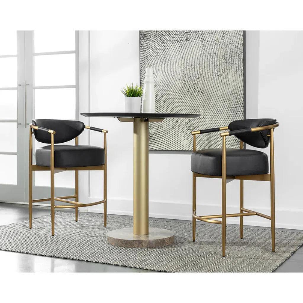 SUNPAN Heloise Faux Leather Counter Stool