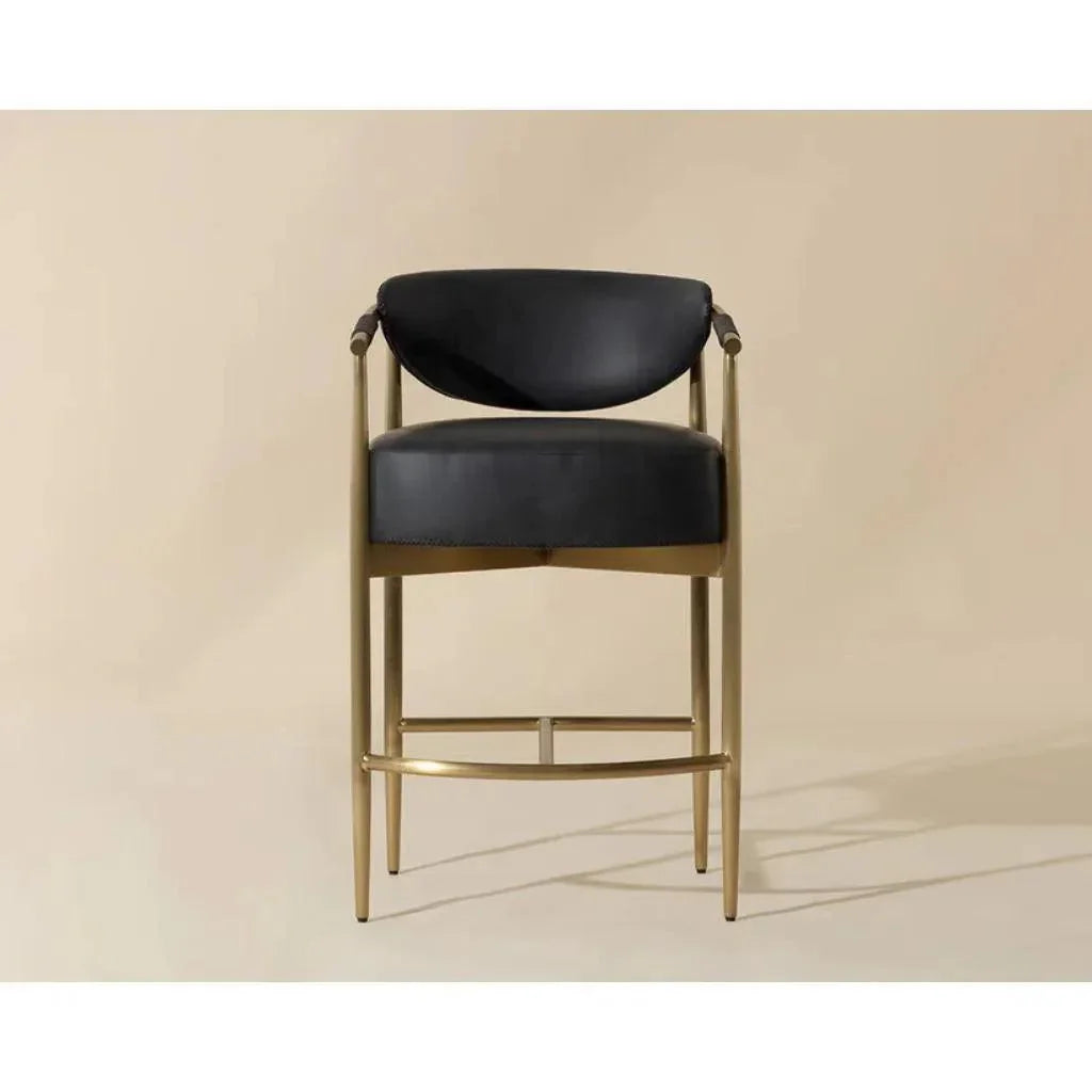 SUNPAN Heloise Faux Leather Counter Stool