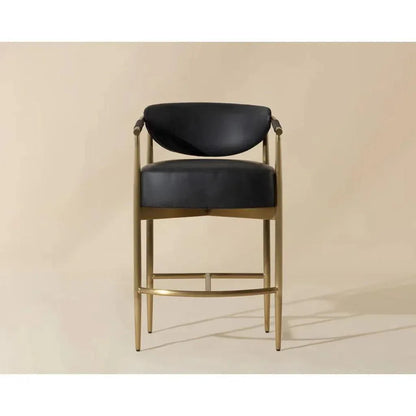 SUNPAN Heloise Faux Leather Counter Stool