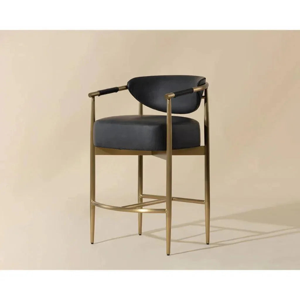 SUNPAN Heloise Faux Leather Counter Stool