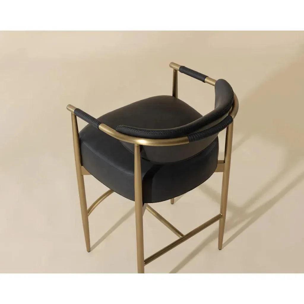 SUNPAN Heloise Faux Leather Counter Stool