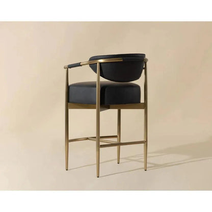SUNPAN Heloise Faux Leather Counter Stool