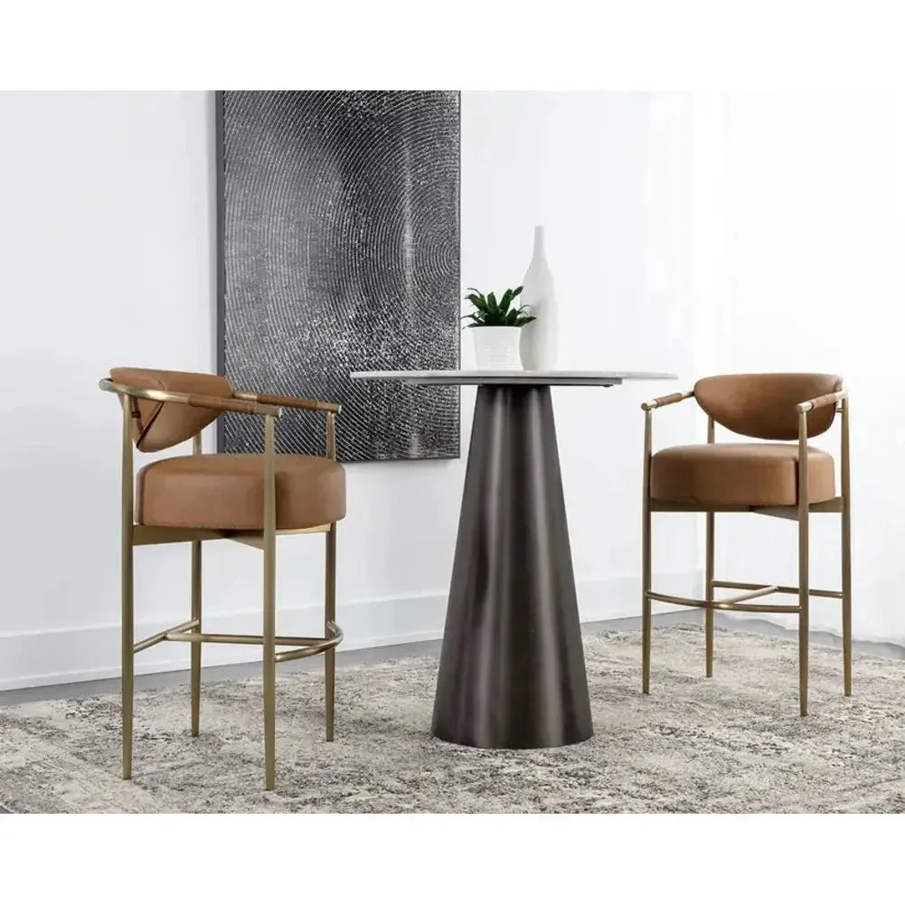 SUNPAN Heloise Faux Leather Barstool