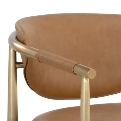 Heloise Leather Counter Stool - LOOMLAN - SUNPAN - Counter Stools
