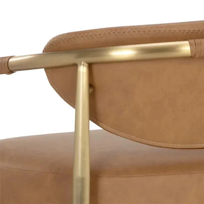SUNPAN Heloise Faux Leather Counter Stool