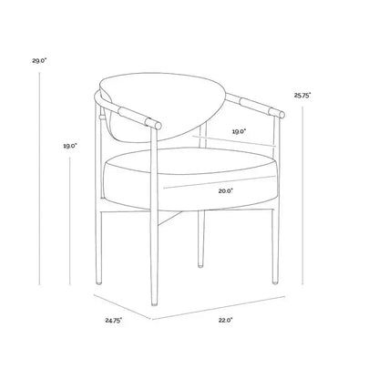 SUNPAN Heloise Leather Dining Armchair
