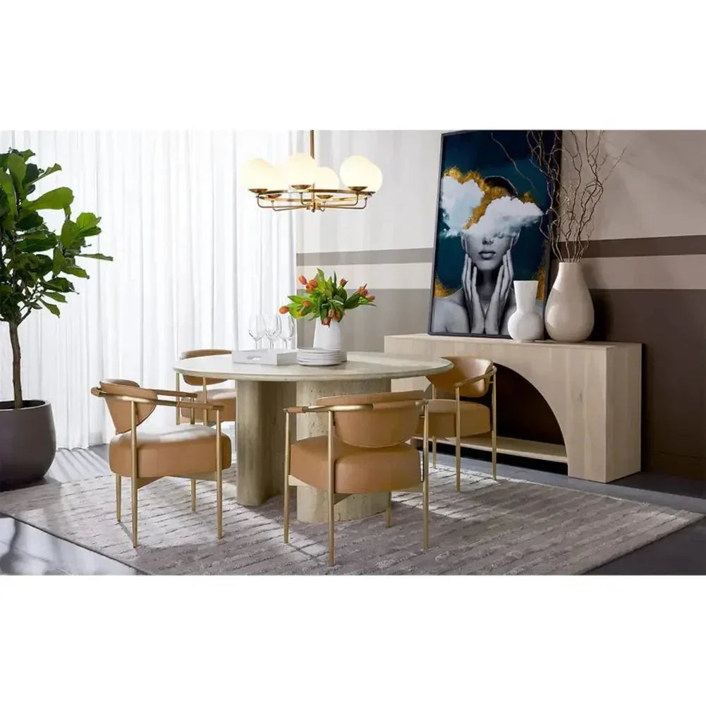 SUNPAN Heloise Leather Dining Armchair