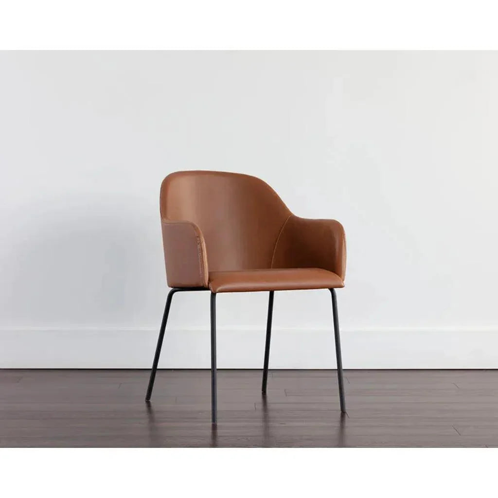 SUNPAN Hensley Leather Modern Dining Armchair