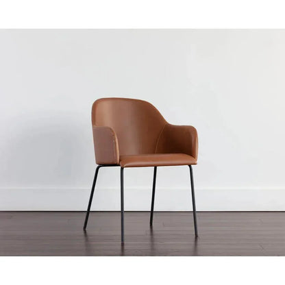 SUNPAN Hensley Leather Modern Dining Armchair