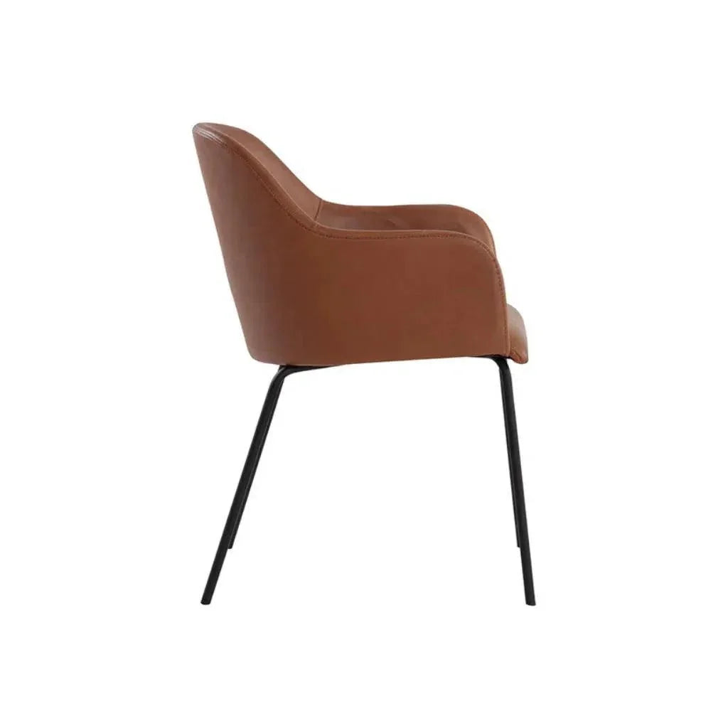 SUNPAN Hensley Leather Modern Dining Armchair