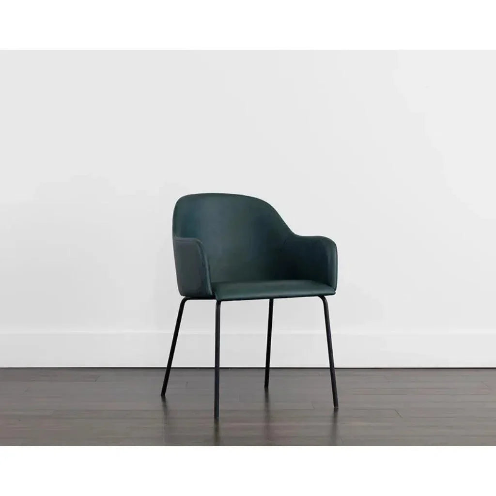 SUNPAN Hensley Leather Modern Dining Armchair